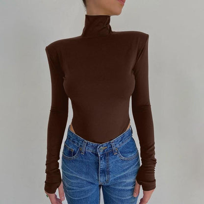 Turtleneck Backless Bodycon Bodysuit