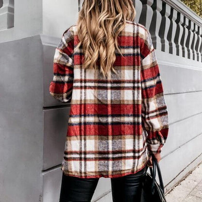 Plaid Long Sleeve Jacket