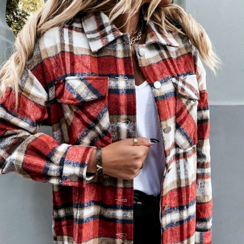 Plaid Long Sleeve Jacket