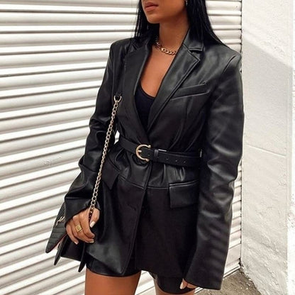 Black Faux Leather Jacket