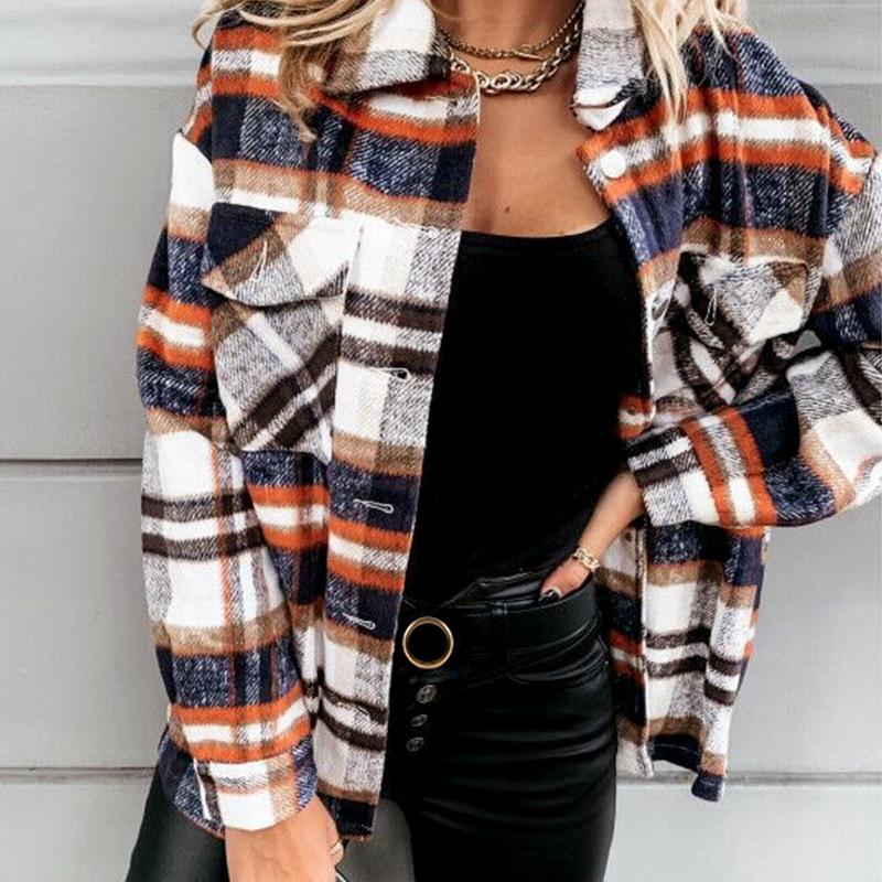 Plaid Long Sleeve Jacket