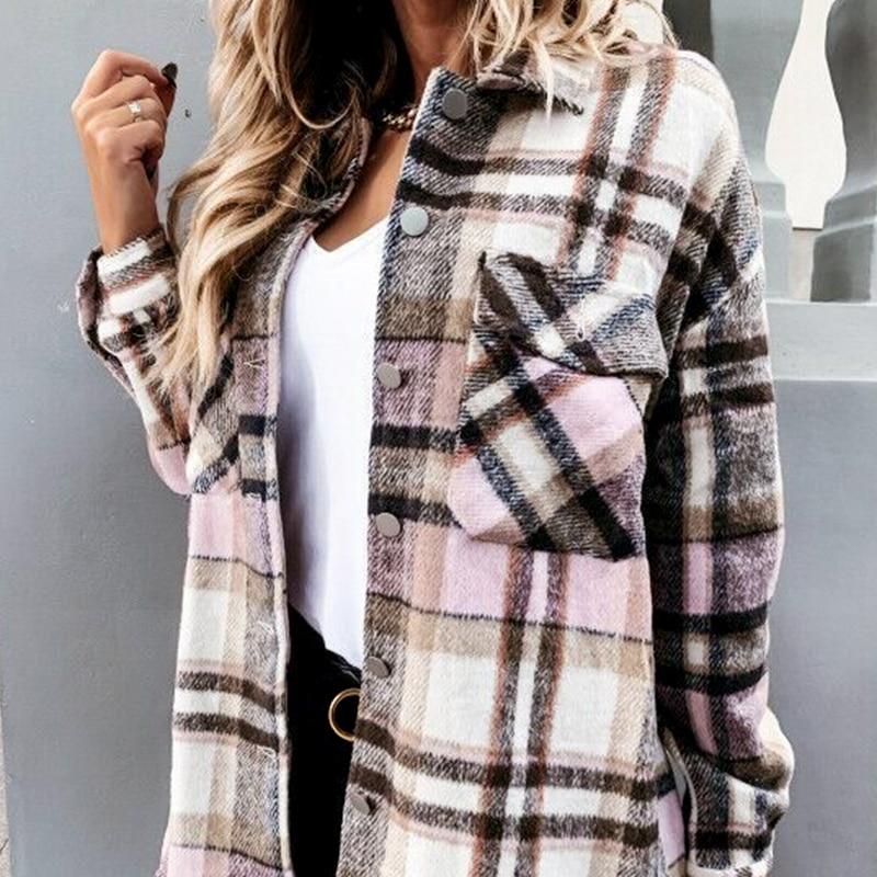 Plaid Long Sleeve Jacket