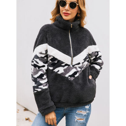 Patchwork Camouflage Printed Autumn Sweatshirts